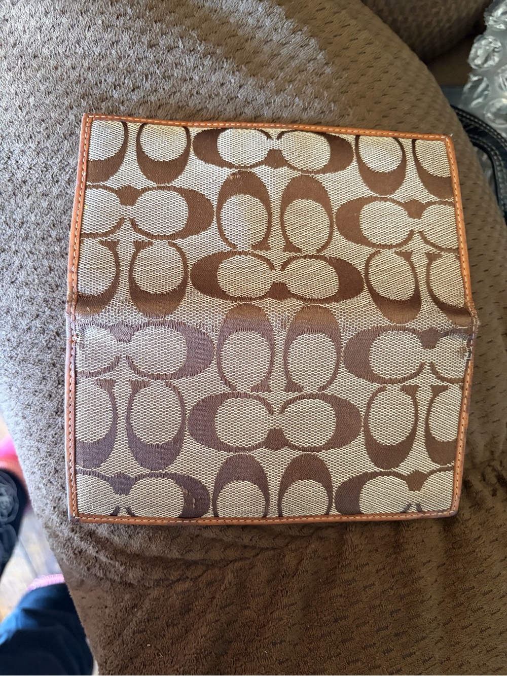 Coach Brown/Tan Signature Canvas Bifold Wallet